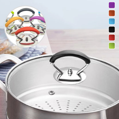 Poignée de remplacement anti-brûlure en silicone pour couvercle de casserol