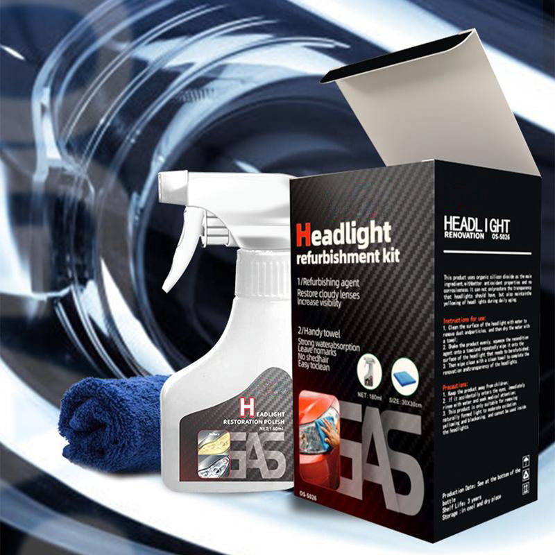 🔥Kit de rénovation & revêtement cristal pour phares auto🚗✨