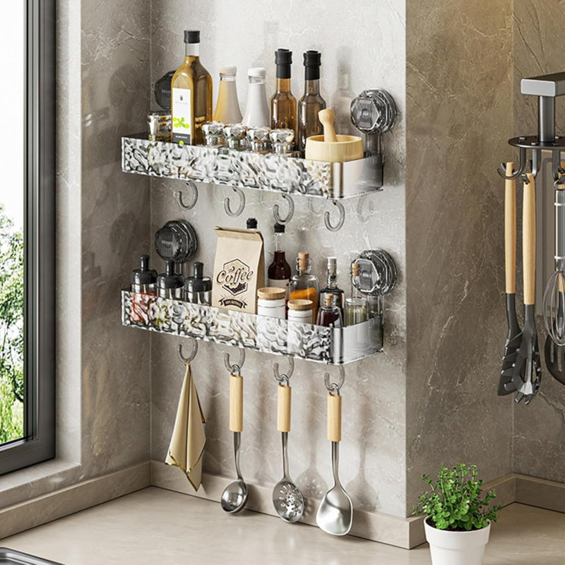 🏡Vente chaude 50% de réduction🔥Étagère à coupe d'aspiration amovible montée sur mur avec crochets