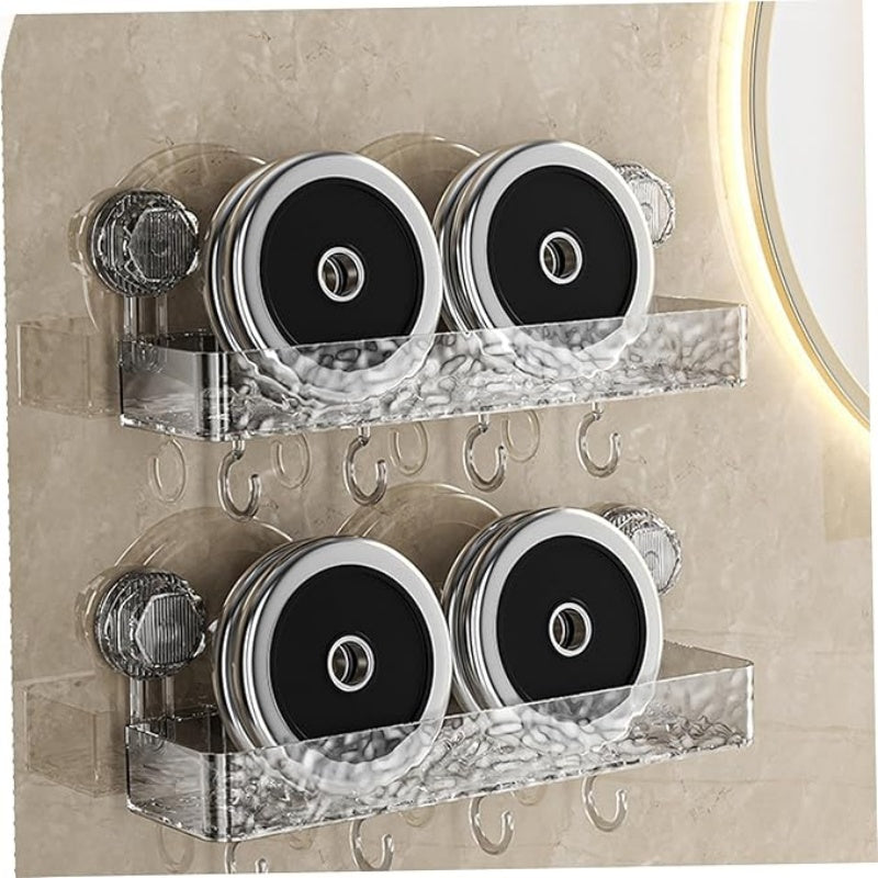 🏡Vente chaude 50% de réduction🔥Étagère à coupe d'aspiration amovible montée sur mur avec crochets