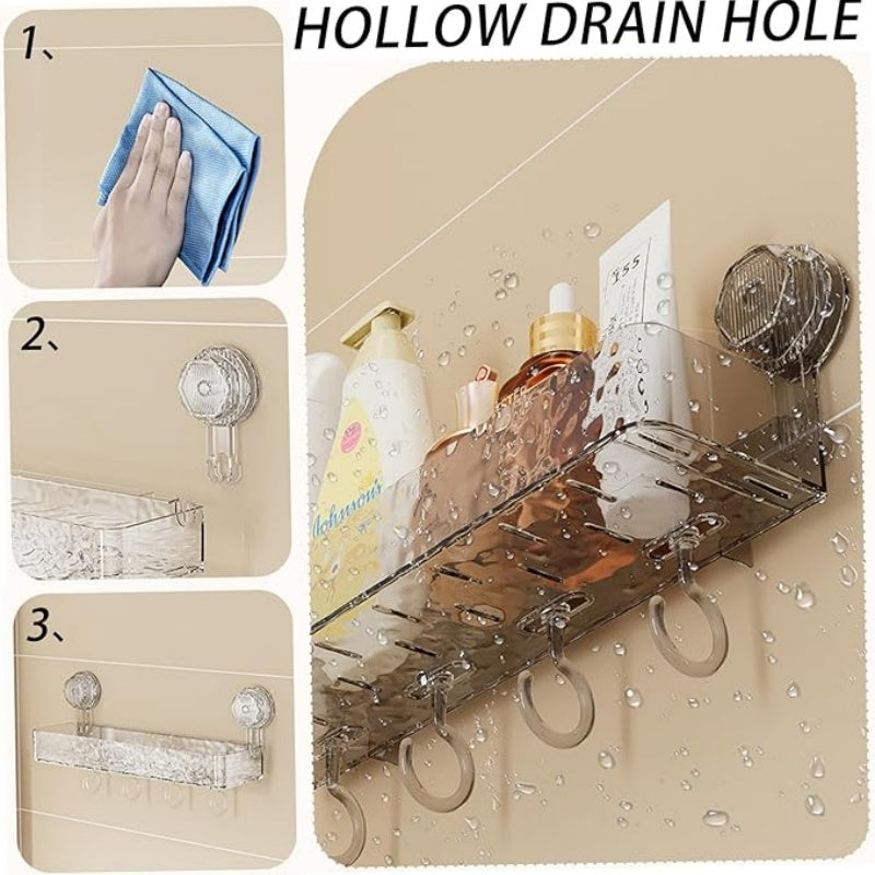 🏡Vente chaude 50% de réduction🔥Étagère à coupe d'aspiration amovible montée sur mur avec crochets