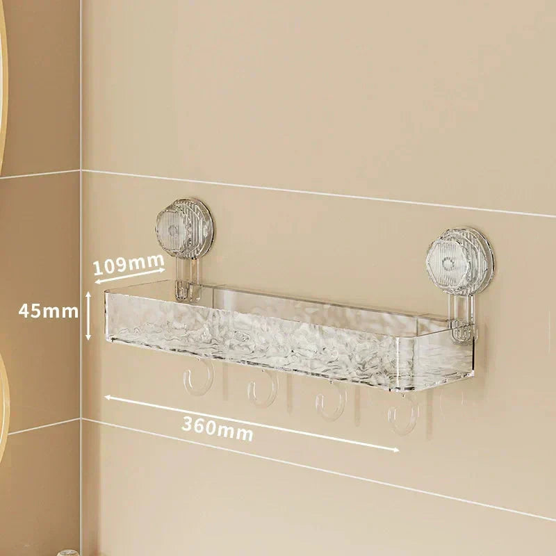🏡Vente chaude 50% de réduction🔥Étagère à coupe d'aspiration amovible montée sur mur avec crochets