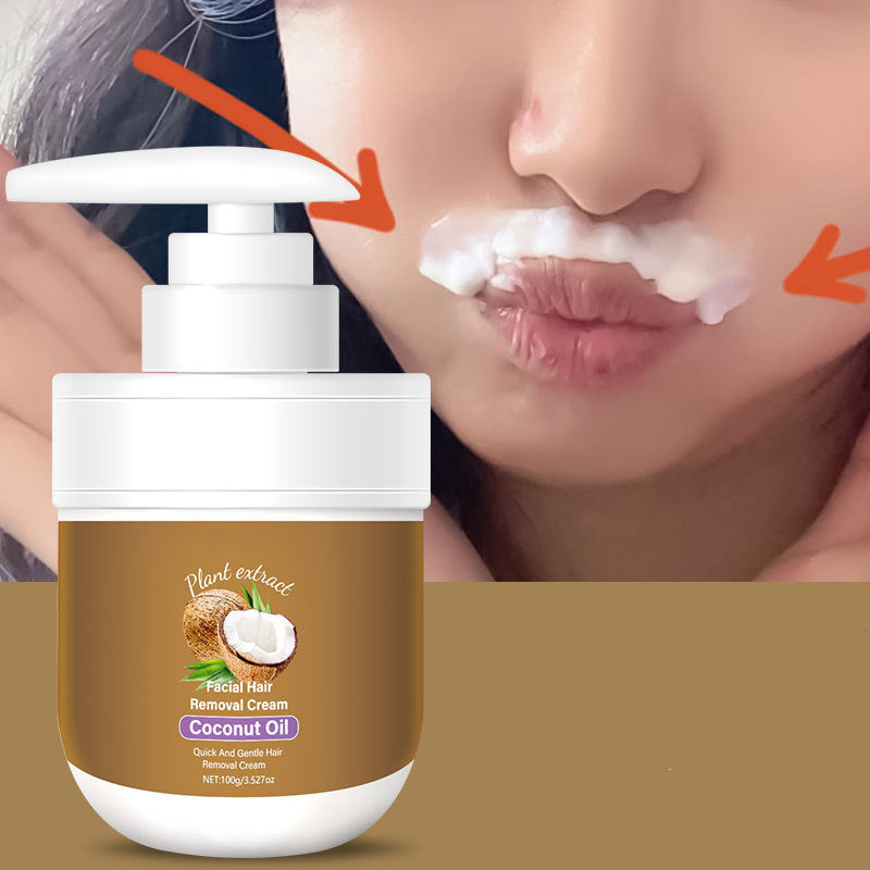 🥥Crème dépilatoire visage à la noix de coco✨Douce & efficace