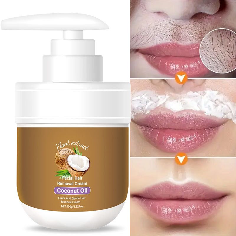 🥥Crème dépilatoire visage à la noix de coco✨Douce & efficace