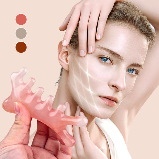 👑Peigne multifonction de massage crânien et outil Gua Sha – Relaxant et facile à utiliser🌿