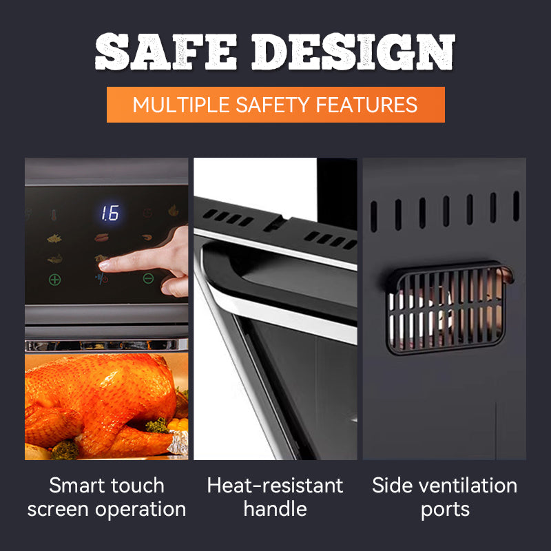 🔥50% de réduction - SOLDES🍳🍗Friteuse à air chaud multifonction avec écran tactile | Livraison gratuite✈️