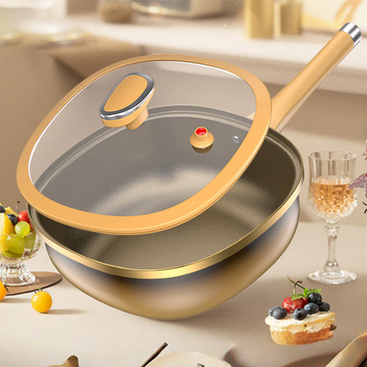 🔥50 % DE RÉDUCTION🍳✨Pot anti-adhésif en alliage de titane de 12 pouces avec couvercle🍲💫