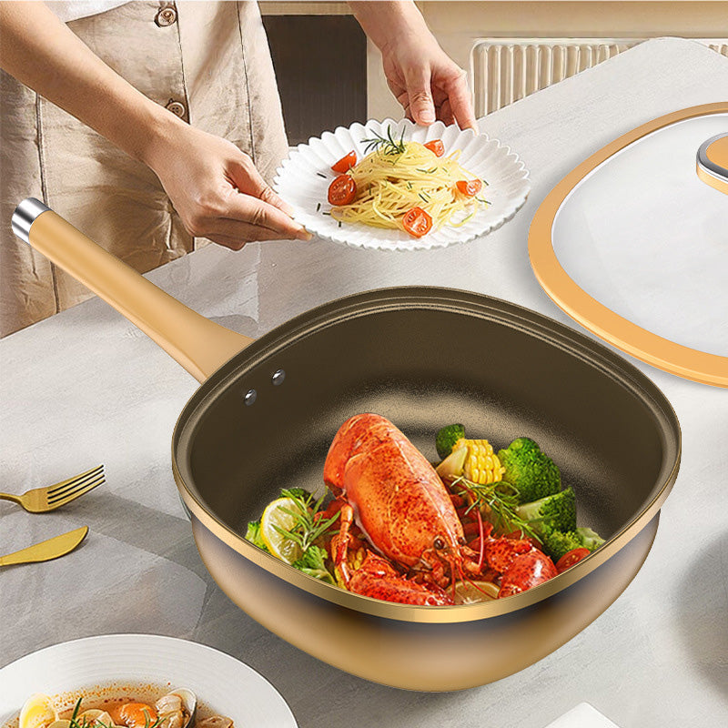 🔥50 % DE RÉDUCTION🍳✨Pot anti-adhésif en alliage de titane de 12 pouces avec couvercle🍲💫