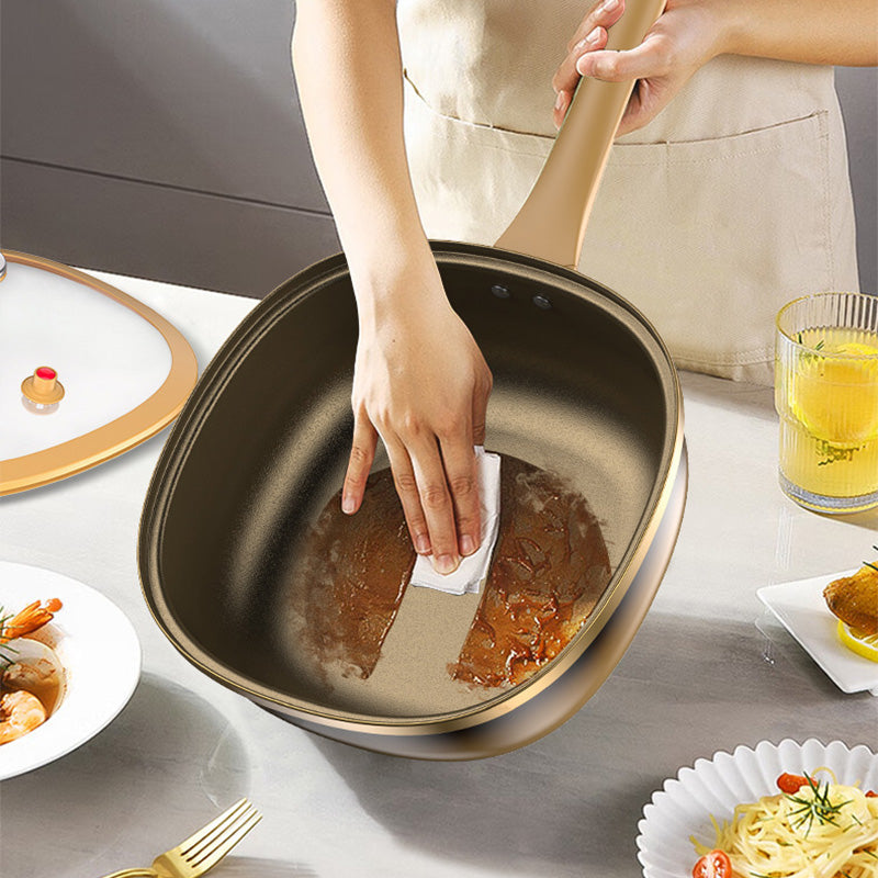🔥50 % DE RÉDUCTION🍳✨Pot anti-adhésif en alliage de titane de 12 pouces avec couvercle🍲💫