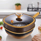 🔥50 % DE RÉDUCTION🍳✨Pot anti-adhésif en alliage de titane de 12 pouces avec couvercle🍲💫