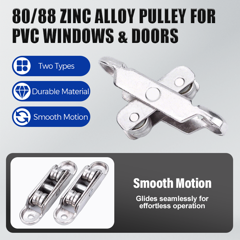 🔧Poulie en alliage de zinc 80/88 pour fenêtres et portes en PVC✨Robuste et durable
