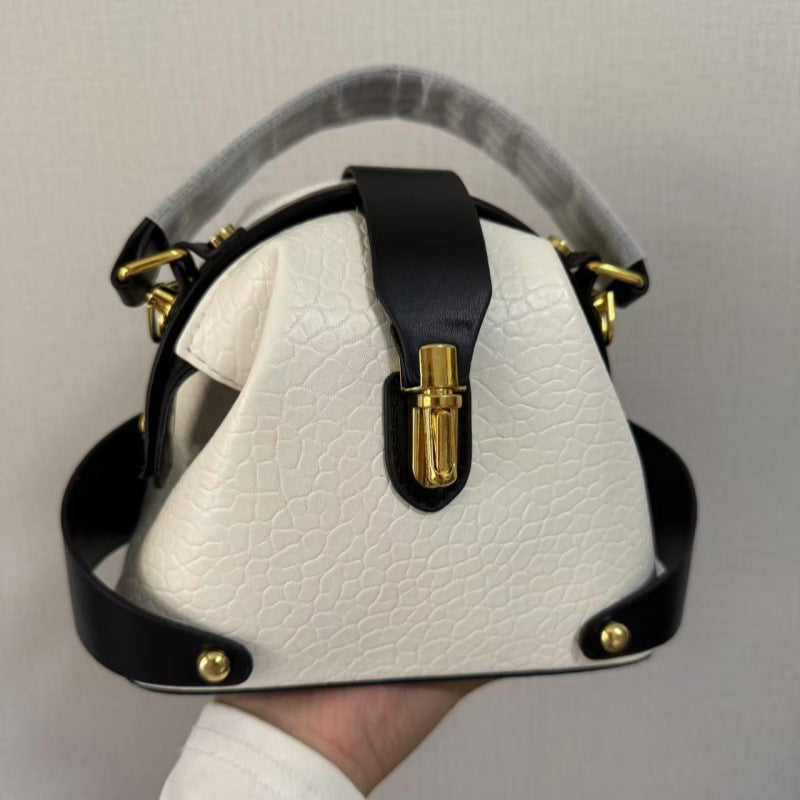 👜 PROMO LIMITÉE 50% DE RÉDUCTION ! ✨ Sac Femme Color Block – Quincaillerie Métal, Sangle Réglable, Compact ✨