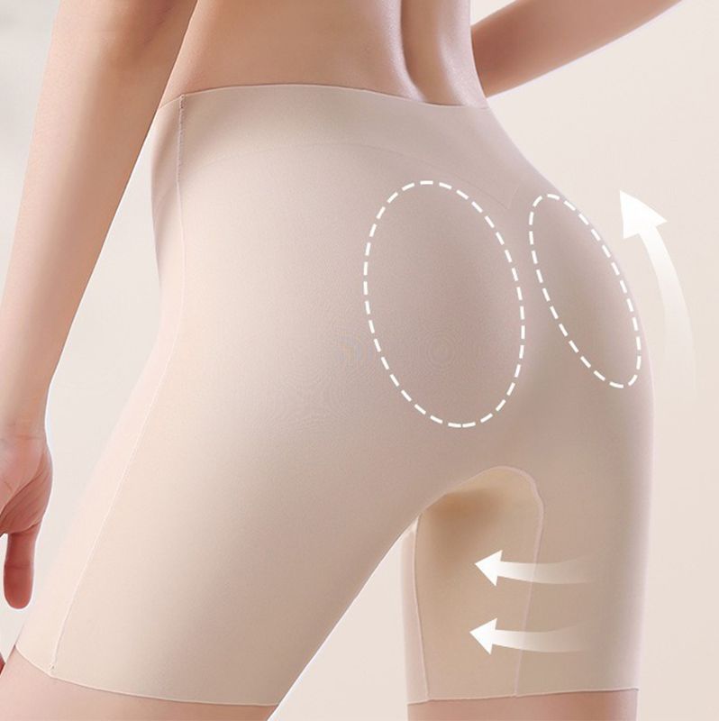 🏆Sous-vêtements féminins taille haute en soie glacée avec contrôle de l'abdomen Hip-lifting👑🌿
