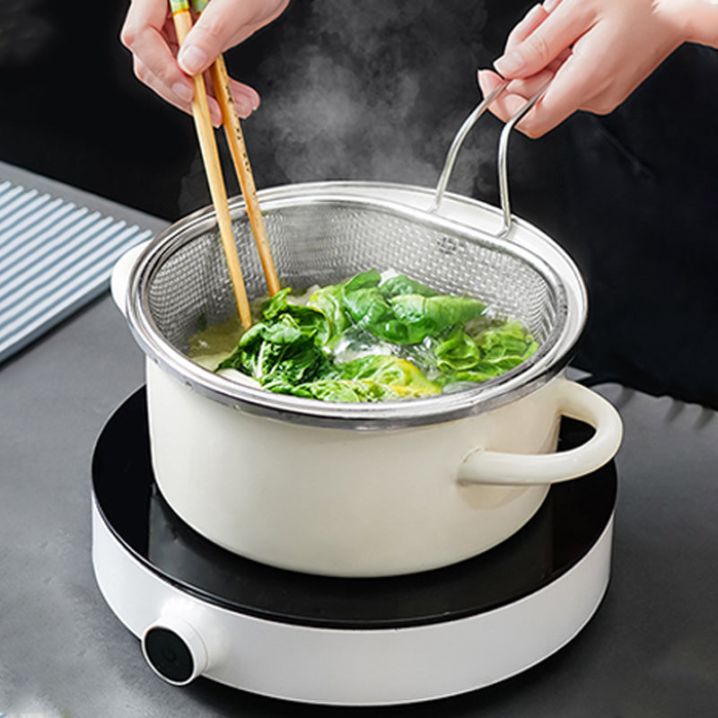 📢📢40% DE RÉDUCTION !! ⏰ Passoire en Acier Inoxydable avec Manche – Inox 304, mailles fine & large – Idéale pour égoutter pâtes, légumes & fruits 🥗