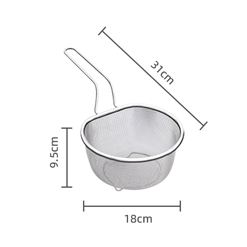 📢📢40% DE RÉDUCTION !! ⏰ Passoire en Acier Inoxydable avec Manche – Inox 304, mailles fine & large – Idéale pour égoutter pâtes, légumes & fruits 🥗