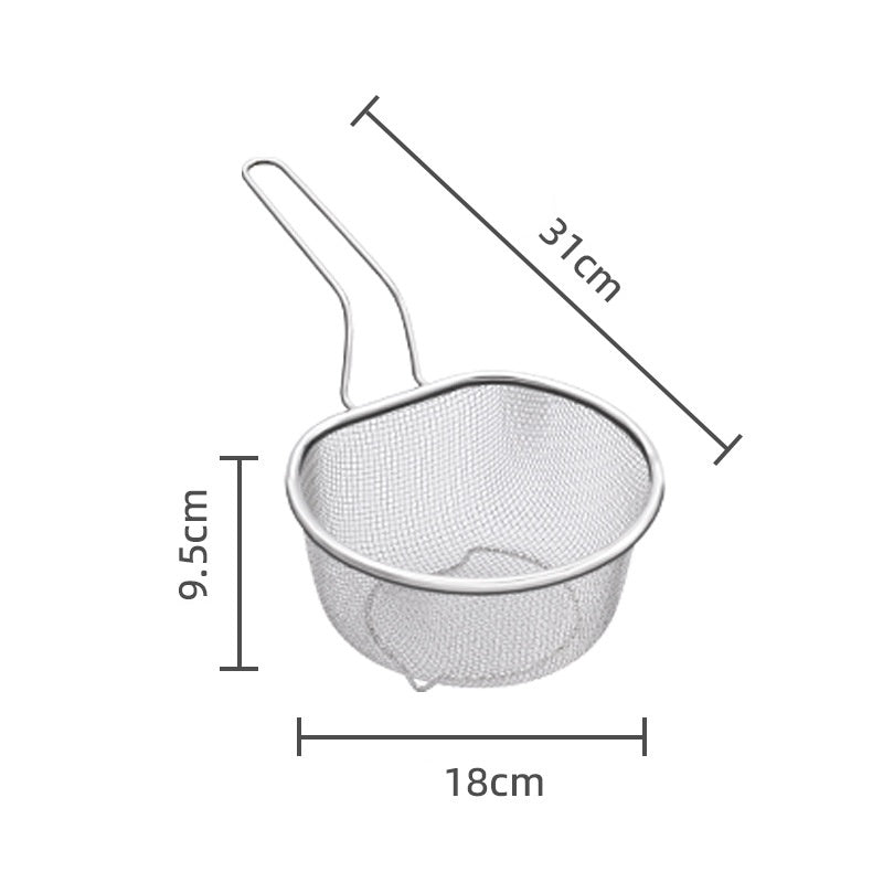 📢📢40% DE RÉDUCTION !! ⏰ Passoire en Acier Inoxydable avec Manche – Inox 304, mailles fine & large – Idéale pour égoutter pâtes, légumes & fruits 🥗
