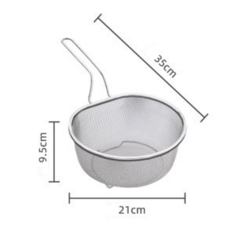 📢📢40% DE RÉDUCTION !! ⏰ Passoire en Acier Inoxydable avec Manche – Inox 304, mailles fine & large – Idéale pour égoutter pâtes, légumes & fruits 🥗