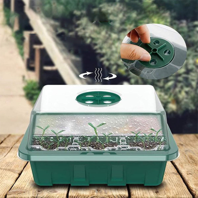 🌱 Mini Serre de Semis avec Éclairage LED Intégré & Minuterie – Couvercle Haut, Intensité Réglable pour Plantes d’Intérieur