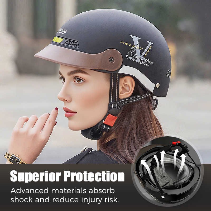 🪖 50% DE RÉDUCTION! 🏍️ Casque de Moto Léger & Résistant aux Chocs – Respirant, Confortable & Protection Supérieure 🛡️