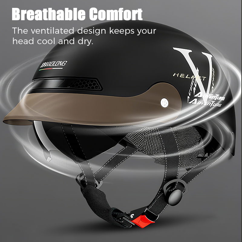 🪖 50% DE RÉDUCTION! 🏍️ Casque de Moto Léger & Résistant aux Chocs – Respirant, Confortable & Protection Supérieure 🛡️