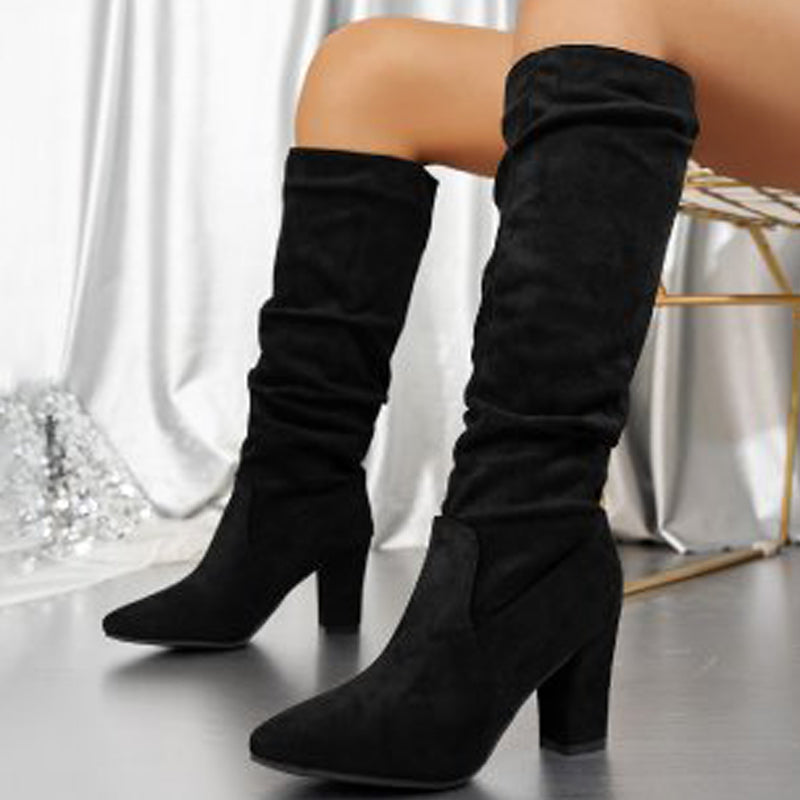👢50% DE RÉDUCTION !💥Bottes à Talons Hauts pour Femmes✨Design Élégant et Confortable pour Tenue de Soirée ou Bureau, Semelle Anti-Dérapante💃