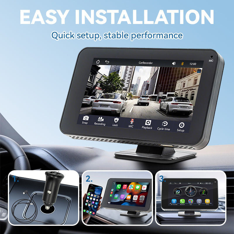 🚗Lecteur Multimédia pour Voiture 4,7" – Écran Tactile HD, Bluetooth 5.0 & Caméra de Recul USB🎧