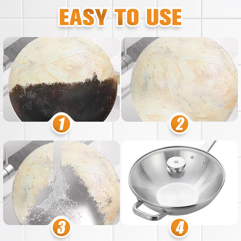🧽ACHETEZ 2 OBТENEZ 3✨Pâte Dissolvante Résidus Brûlés🍳Nettoie en Profondeur Casseroles & Plats sans Rayures, Élimine Graisse et Carbonisation en 5 Min🔥