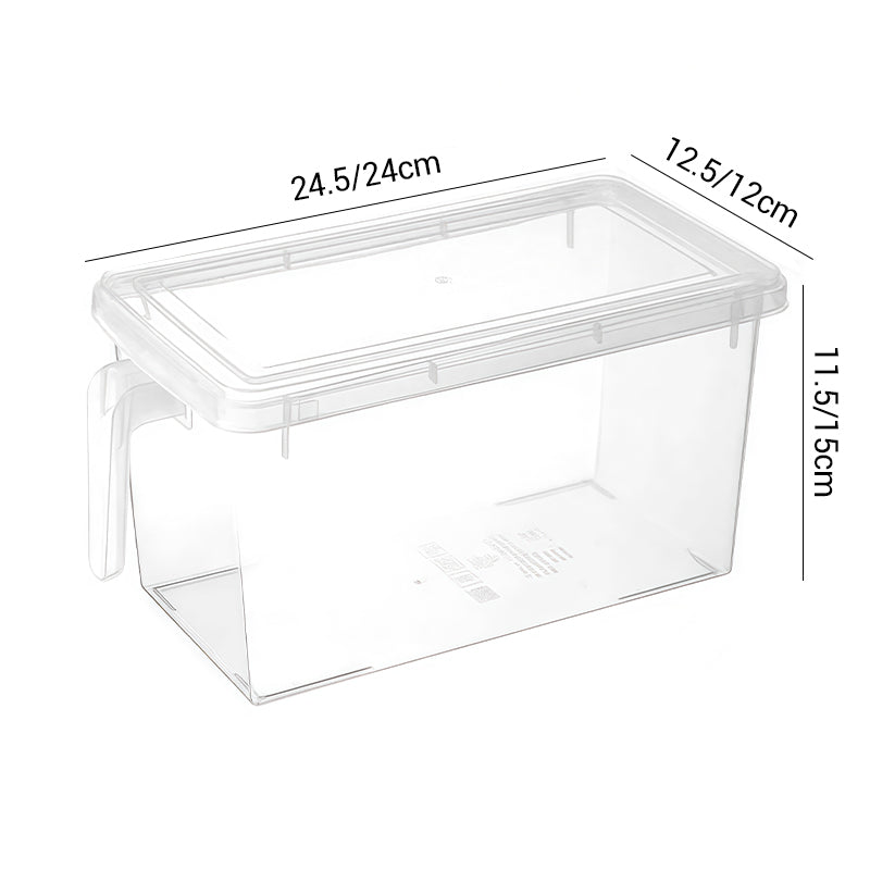 Boîte de conservation alimentaire transparente avec couvercle
