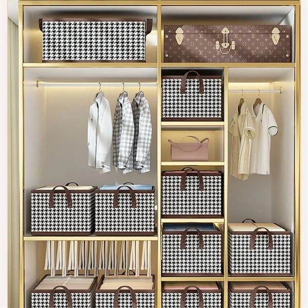 📦Boîte Rangement Vêtements Pliable - Structure Renforcée, Poignées - Gain de Place, Organisez Votre Dressing Facilement !🏠