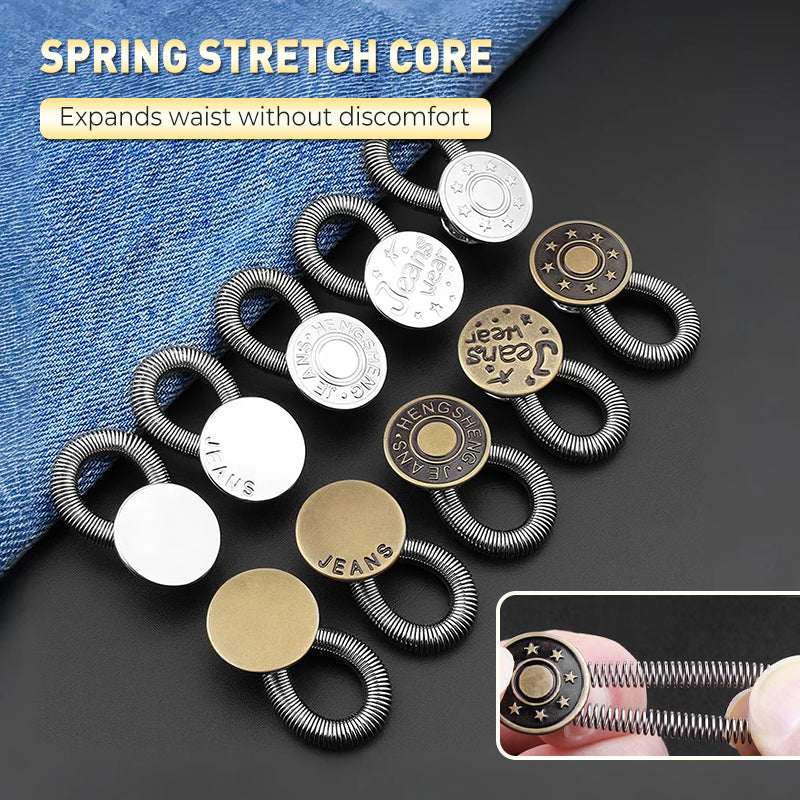 🔝Bouton d'extension de taille à ressort métallique pour jeans🔩👖