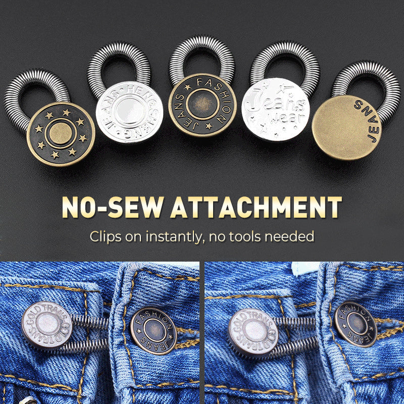 🔝Bouton d'extension de taille à ressort métallique pour jeans🔩👖