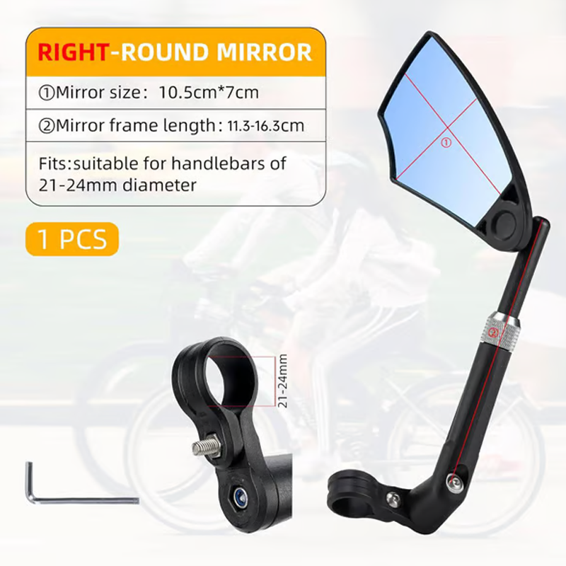 💎 50% DE RÉDUCTION ! 💎 Rétroviseur de vélo réglable à 360° – Vue élargie, rotation complète et sécurité renforcée 🚴