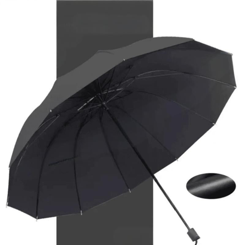 Grand Parapluie Pliable Résistant au Vent à 12 Baleines