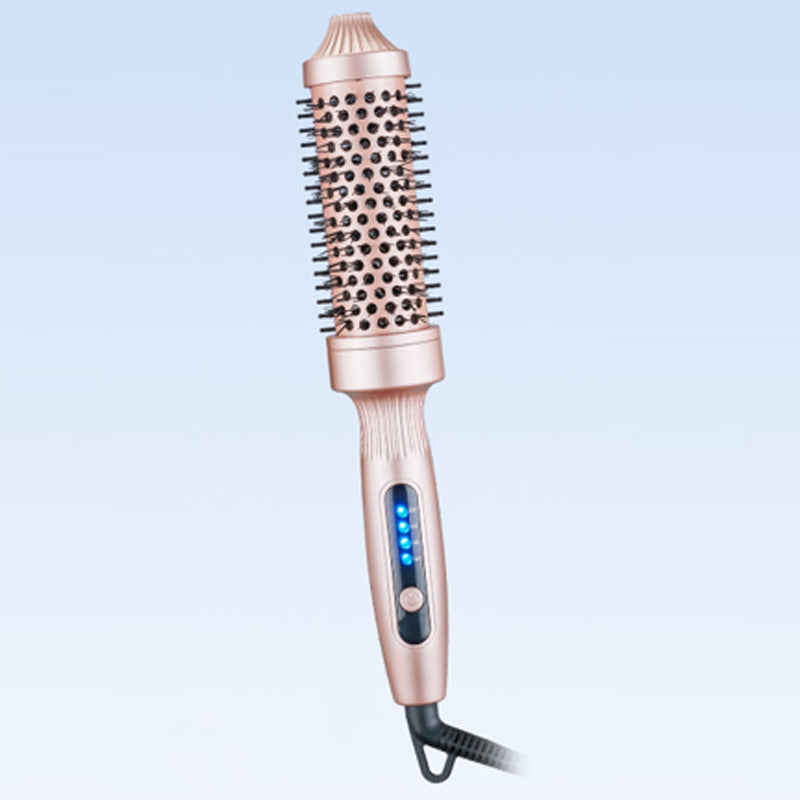 🌟Brosse à Coiffer 2 en 1 pour Volume💖Température Réglable, Céramique Tourmaline - Noir/Rose