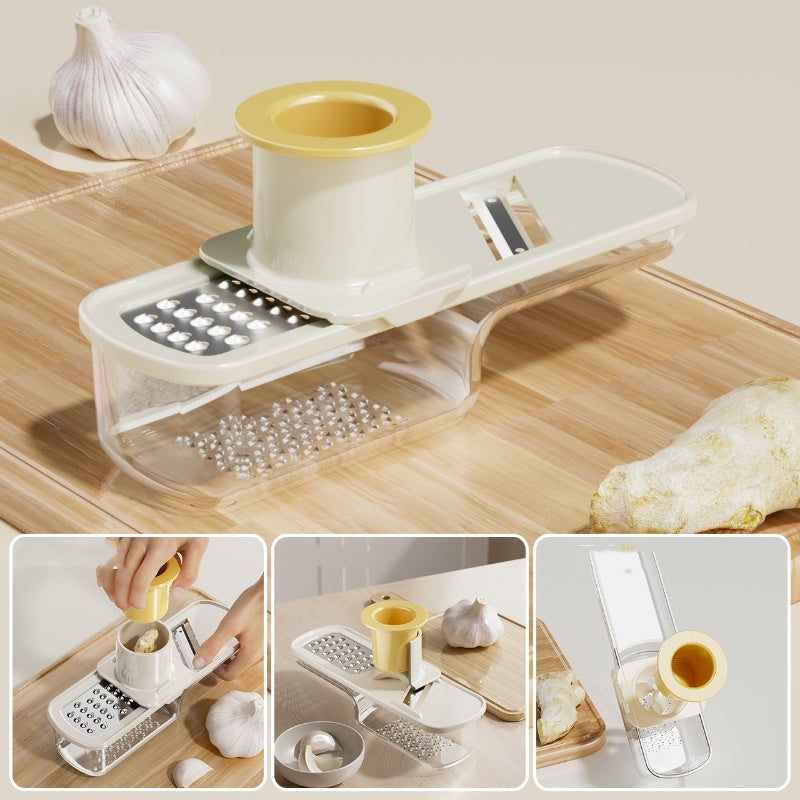 🔪 54% DE RÉDUCTION ! 🥔 Mandoline 3-en-1 avec Conteneur - Tranche, Râpe et Julienne en Toute Sécurité, Facile à Nettoyer 🥒📦