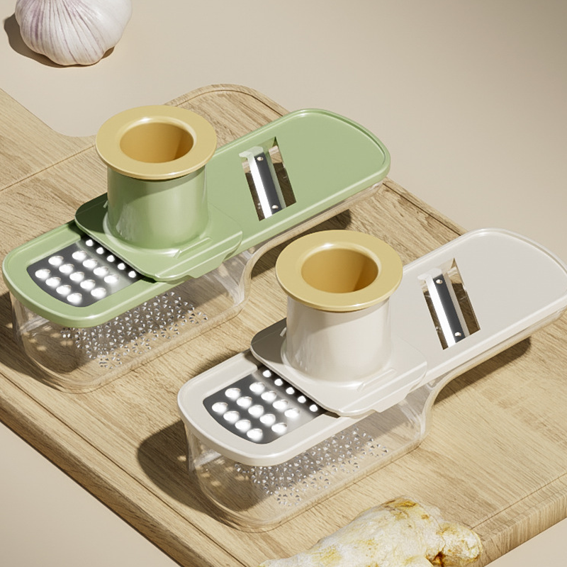 🔪 54% DE RÉDUCTION ! 🥔 Mandoline 3-en-1 avec Conteneur - Tranche, Râpe et Julienne en Toute Sécurité, Facile à Nettoyer 🥒📦