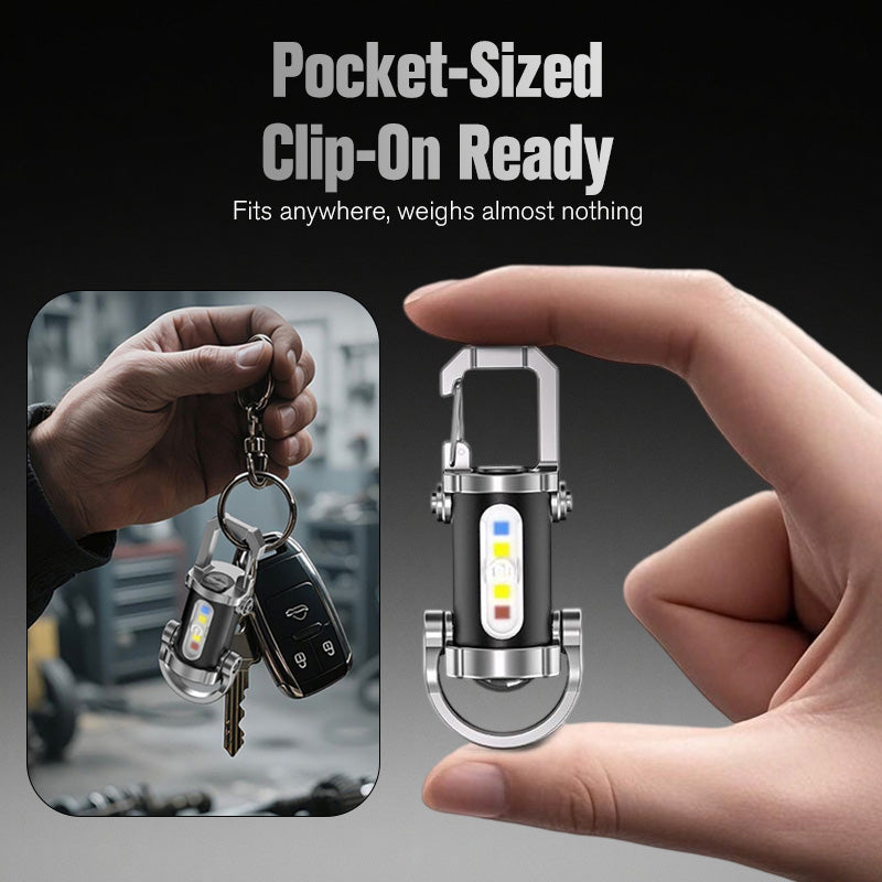 📢50% de réduction💡Lampe de poche porte-clés rechargeable – 7 modes, étanche & ultra-puissante, plus légère qu’une clé ! 🔑