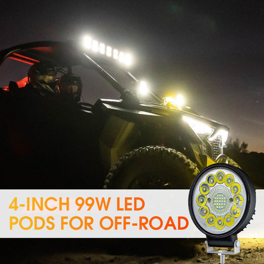 🔦Projecteur LED 4 Pouces 99W pour Off-Road
