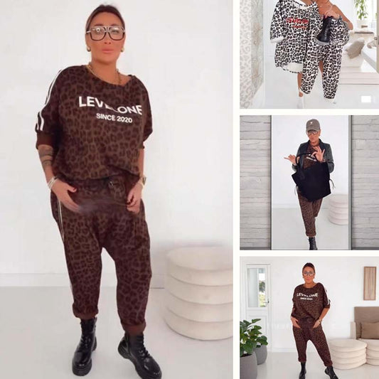 🐆 Ensemble coordonné chic à imprimé léopard pour femme – Polyvalent pour les tenues de tous les jours et de soirée