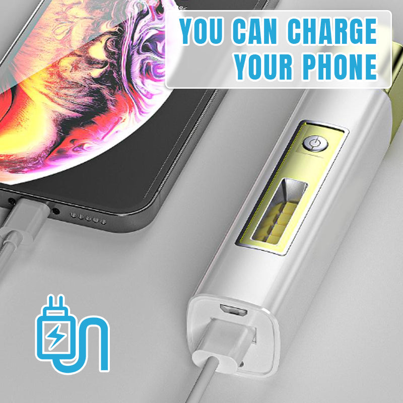 Mini Lampe Torche Haute Luminosité et Batterie Externe 2-en-1