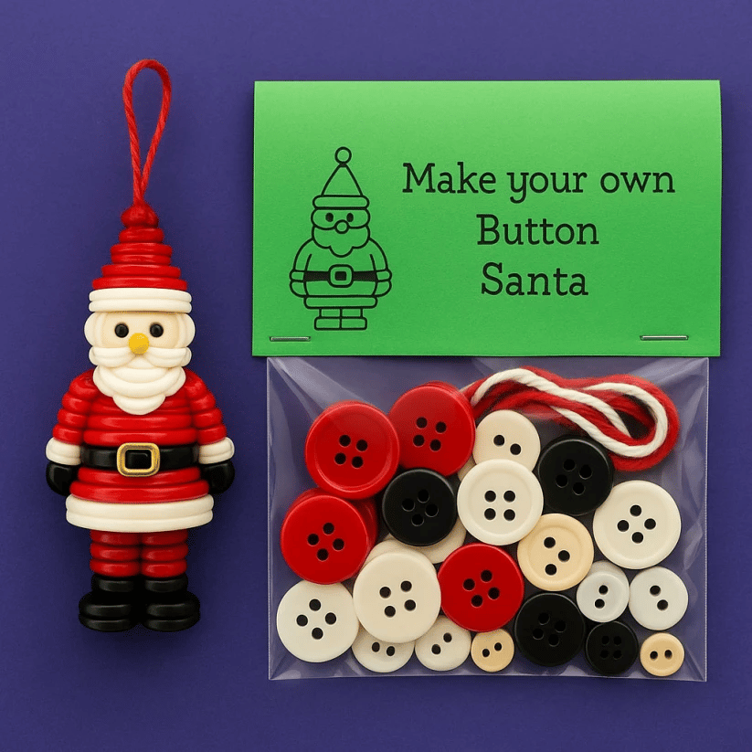 DIY Christmas Button Ornament Making Set