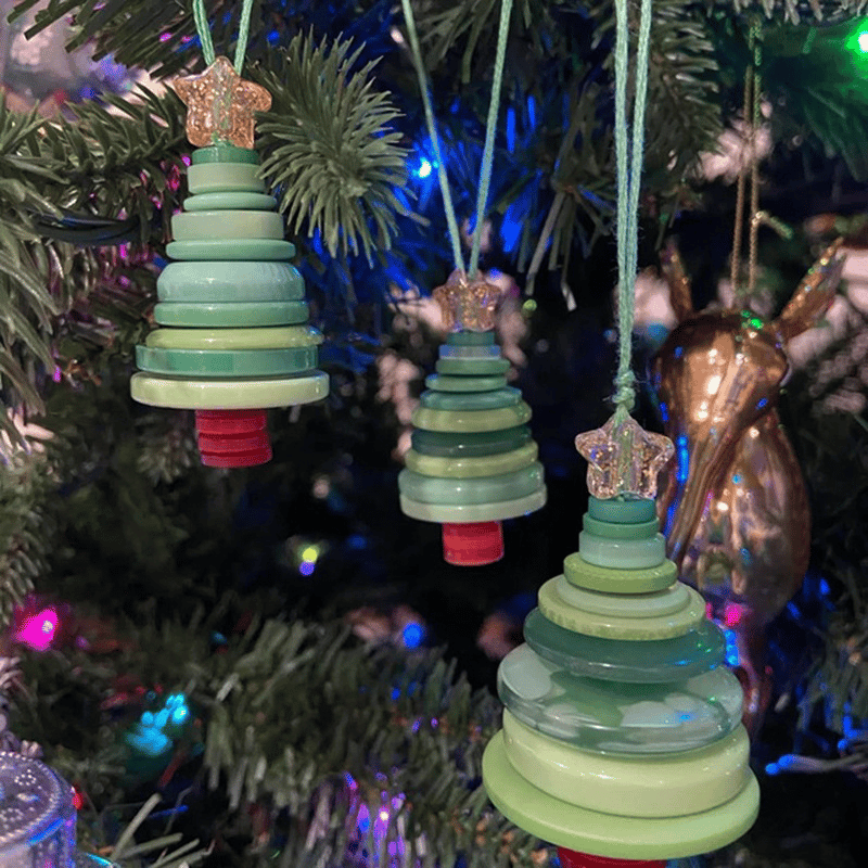 DIY Christmas Button Ornament Making Set