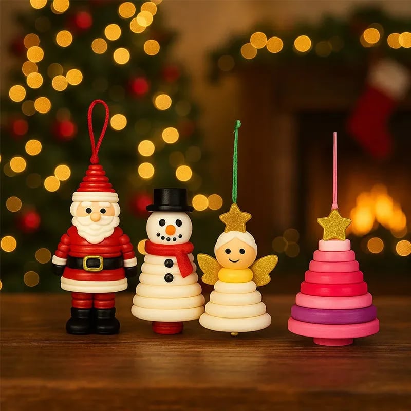 DIY Christmas Button Ornament Making Set
