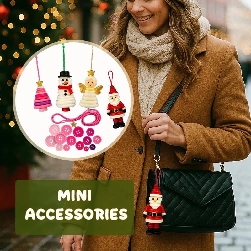 DIY Christmas Button Ornament Making Set
