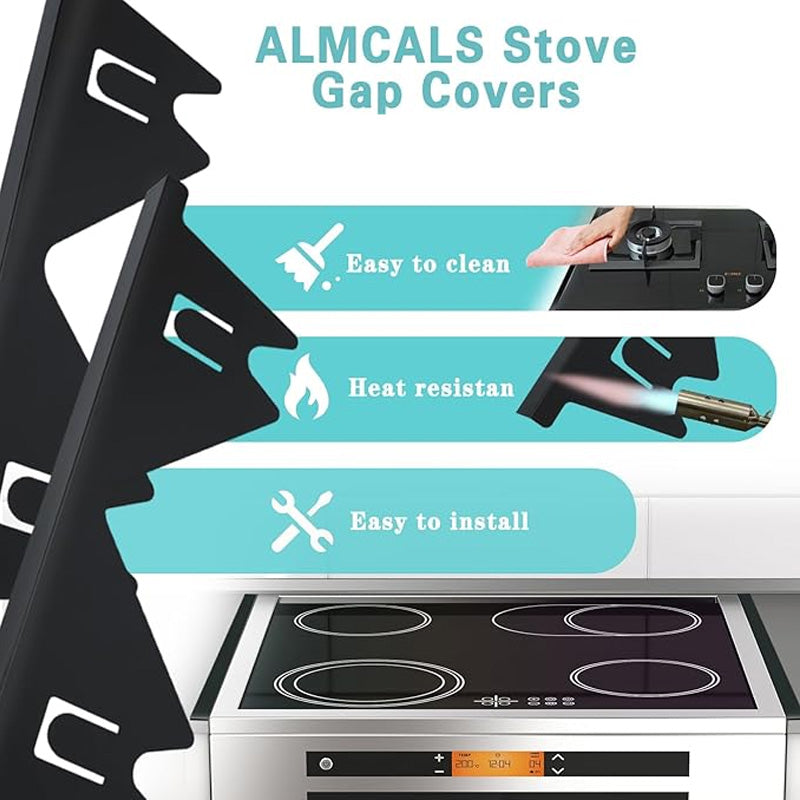 Couvercle Ajustable et Rétractable en Acier Inoxydable pour Fente de Cuisinière
