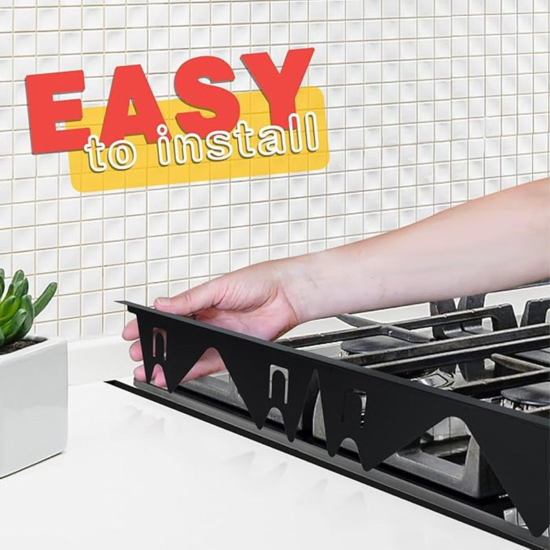 Couvercle Ajustable et Rétractable en Acier Inoxydable pour Fente de Cuisinière