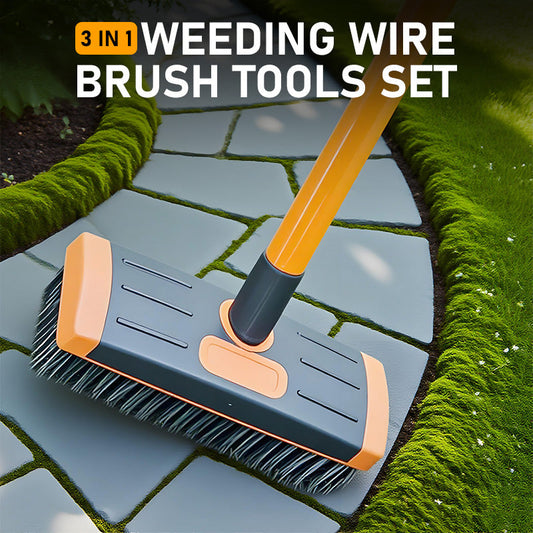 Ensemble 3 en 1 de brosses métalliques pour désherbage