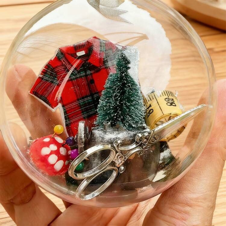 🎁🔥Dernier jour de soldes 50 % DE RÉDUCTION🔥💥Décoration de Noël à coudre : boule à neige🎄