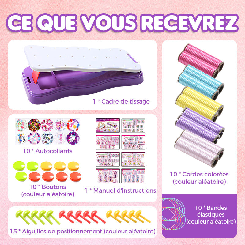 Kit DIY de Fabrication de Bracelets - Cadeau pour Enfants - Améliore les Compétences Manuelles