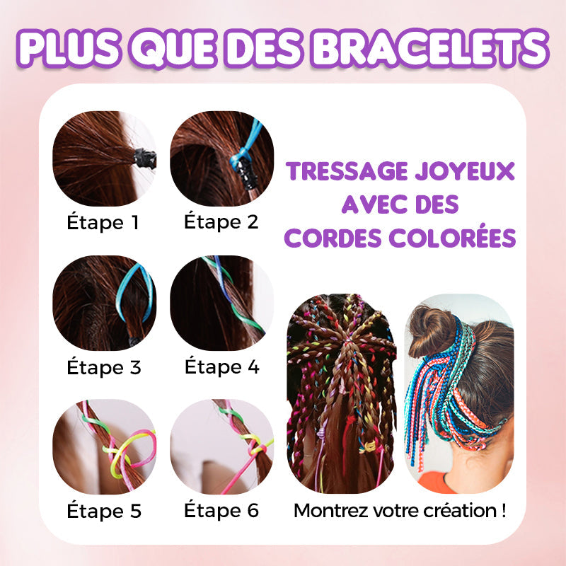 Kit DIY de Fabrication de Bracelets - Cadeau pour Enfants - Améliore les Compétences Manuelles